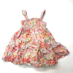 Haute Hippie Kids Floral Pink and Orange Dress